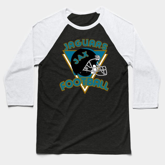 Jacksonville Football Vintage Style Baseball T-Shirt by Borcelle Vintage Apparel 